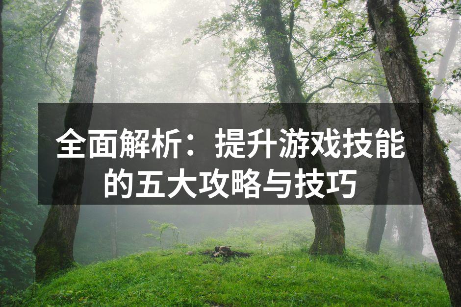 全面解析：提升游戏技能的五大攻略与技巧
